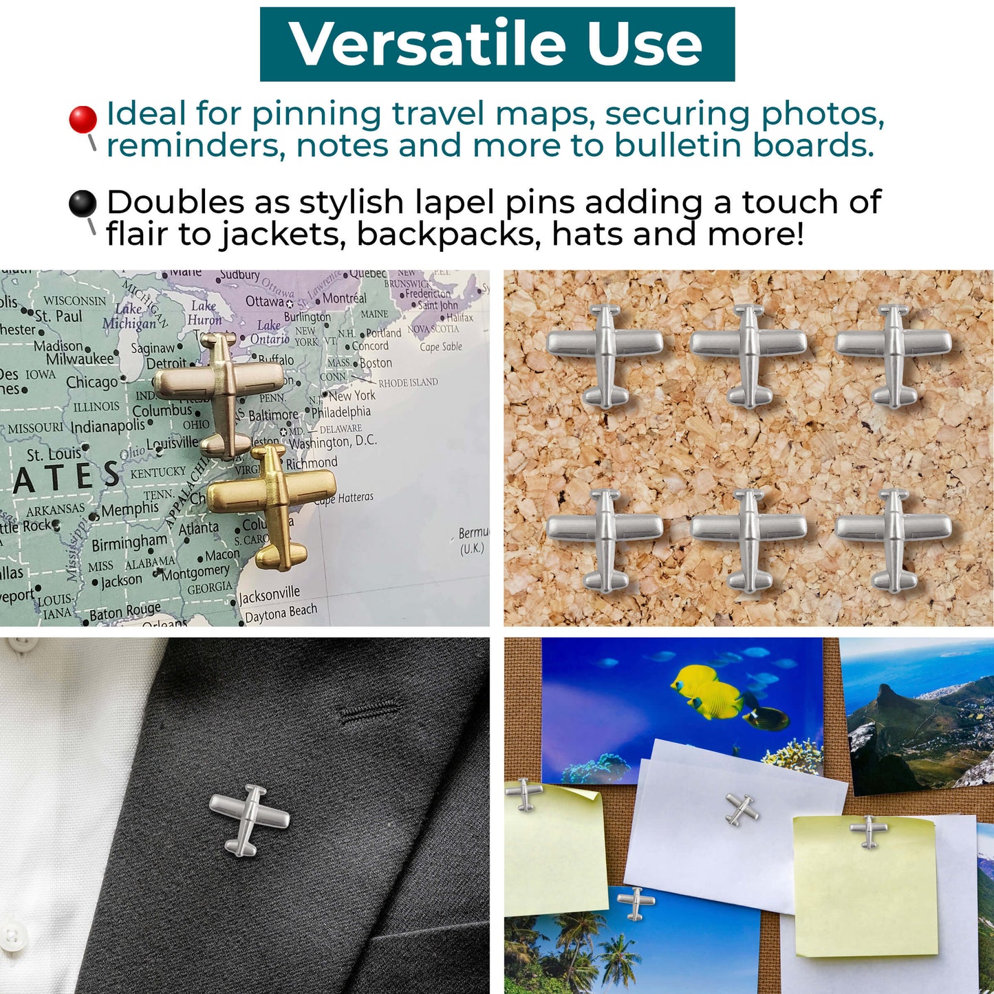 Versatile Use - Propeller airplane pin