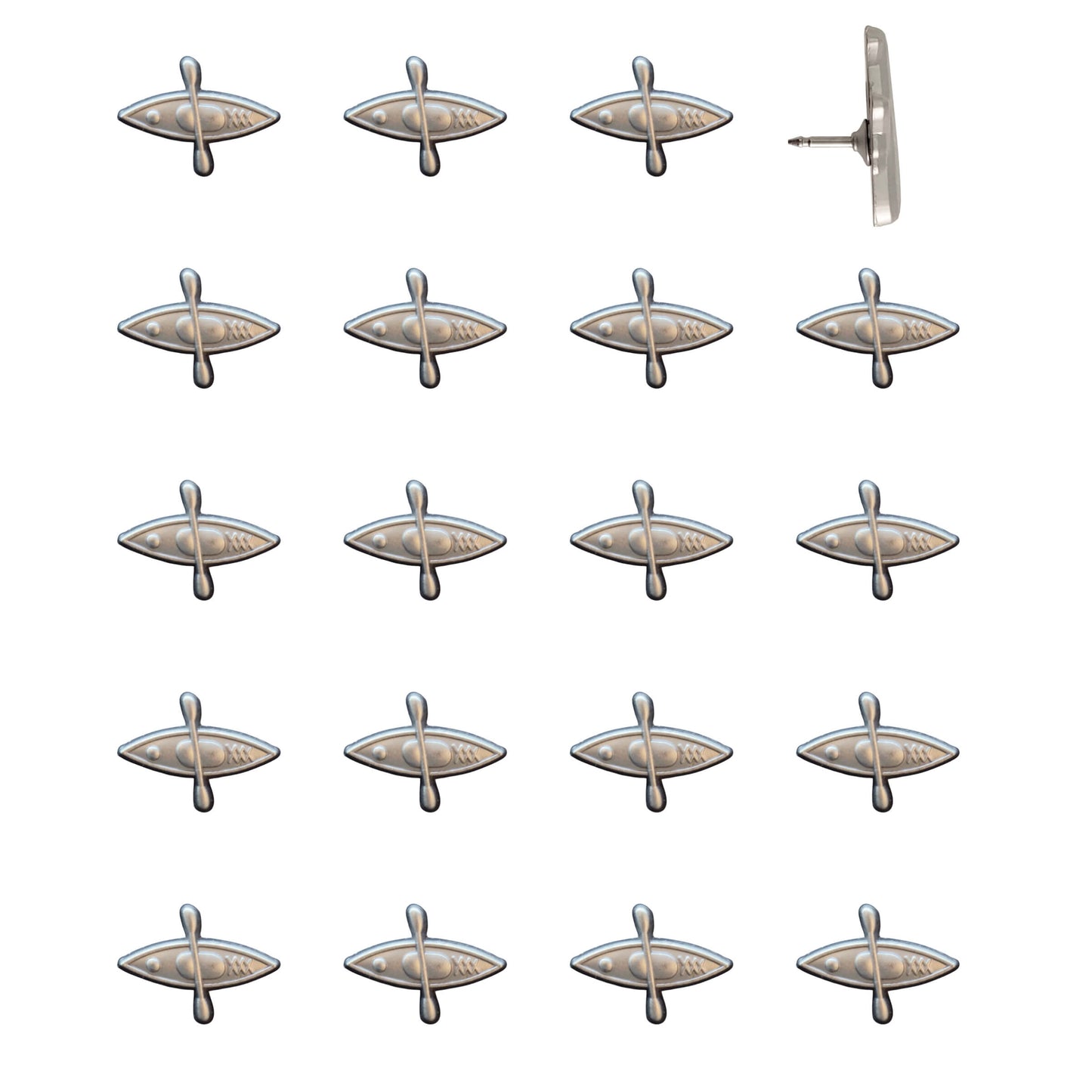 Kayak Push Pins Silver Pack of 20