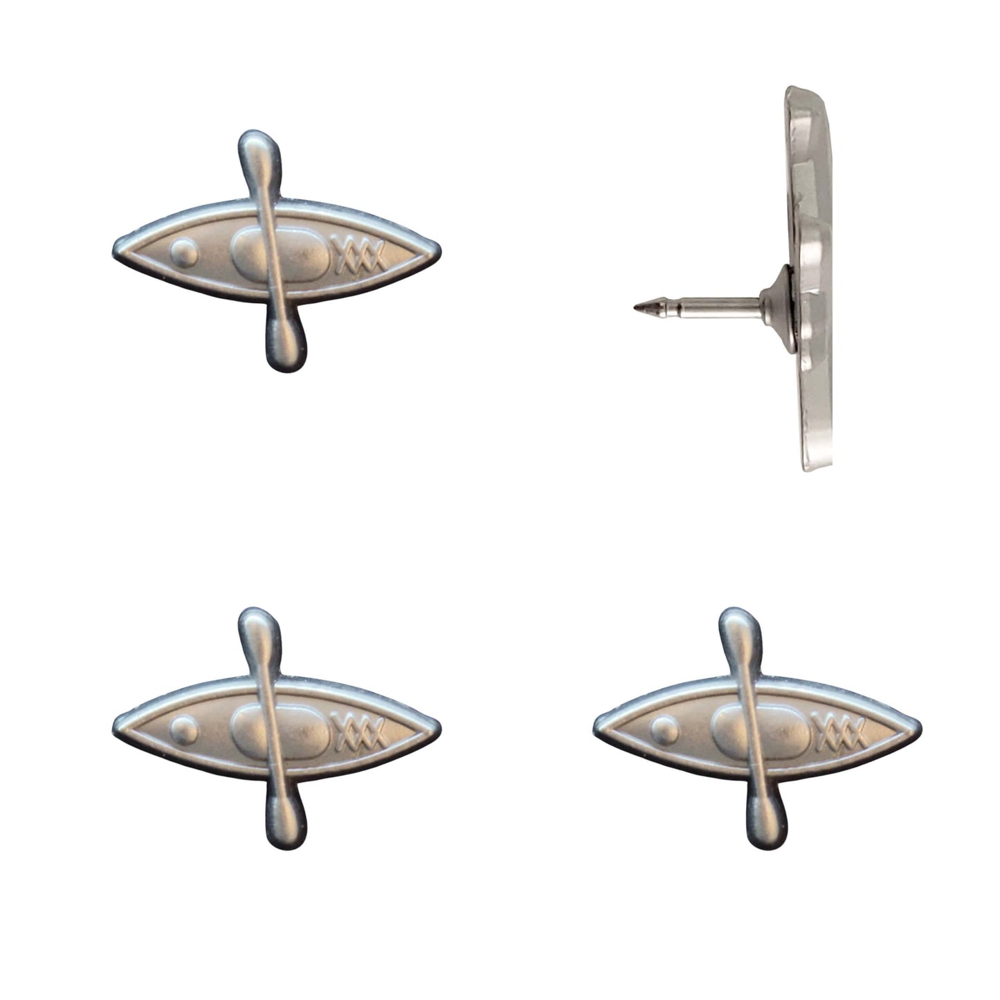 Kayak Push Pins Silver Pack of 4