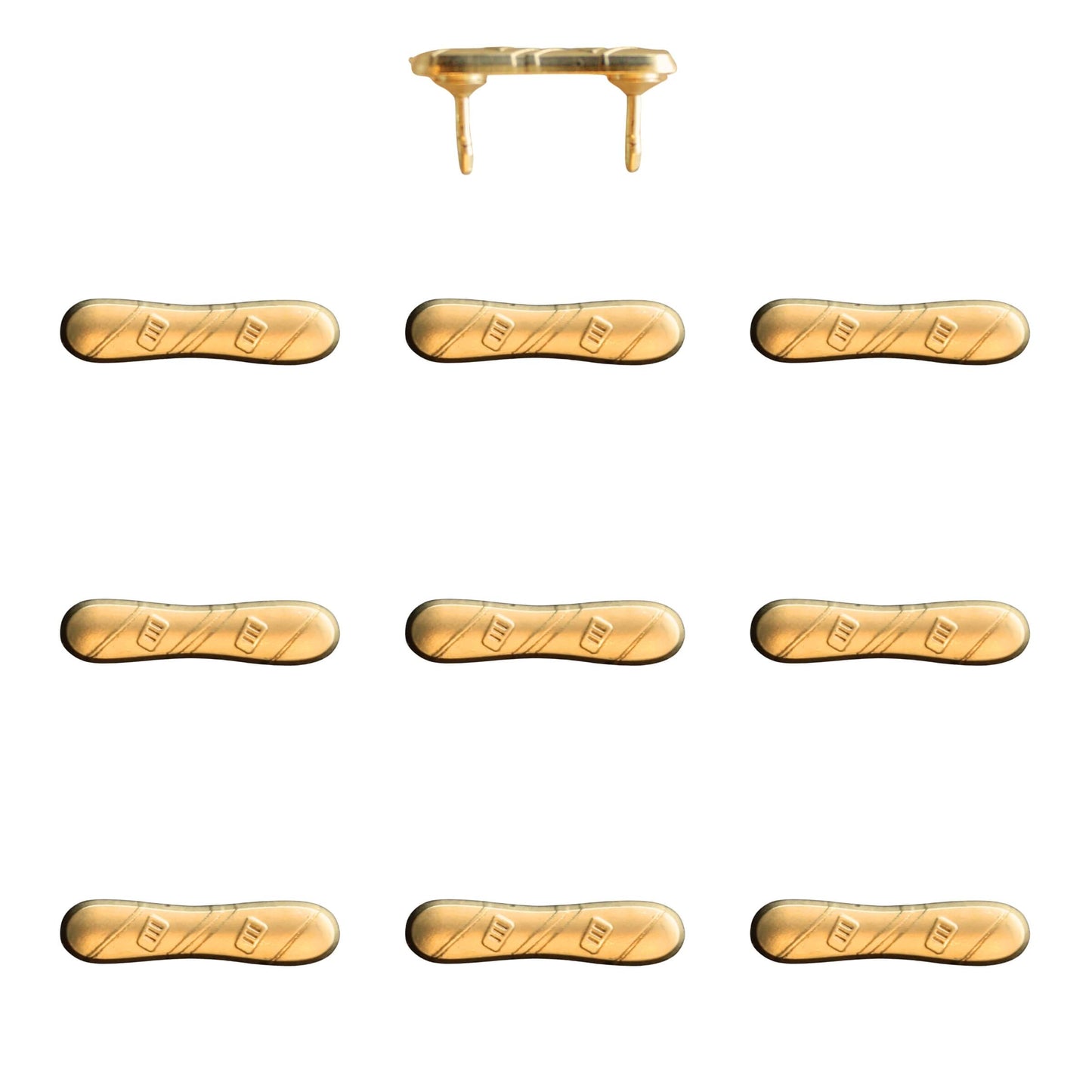 Snowboard Push Pins Gold Pack of 10
