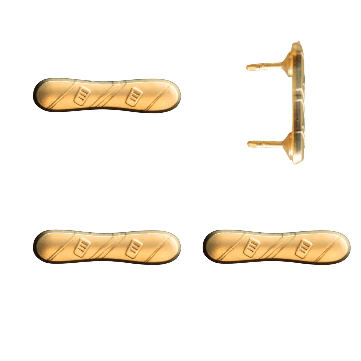 Snowboard Push Pins Gold Pack of 4