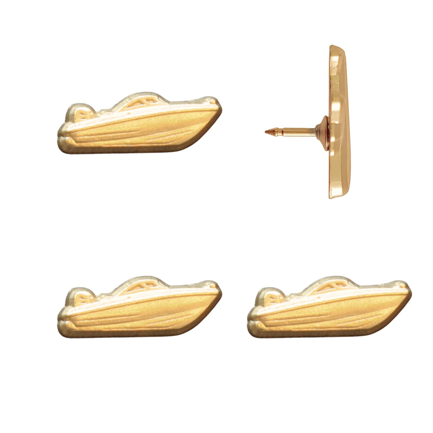 Speed Boat Pins - Gold Pack of 4