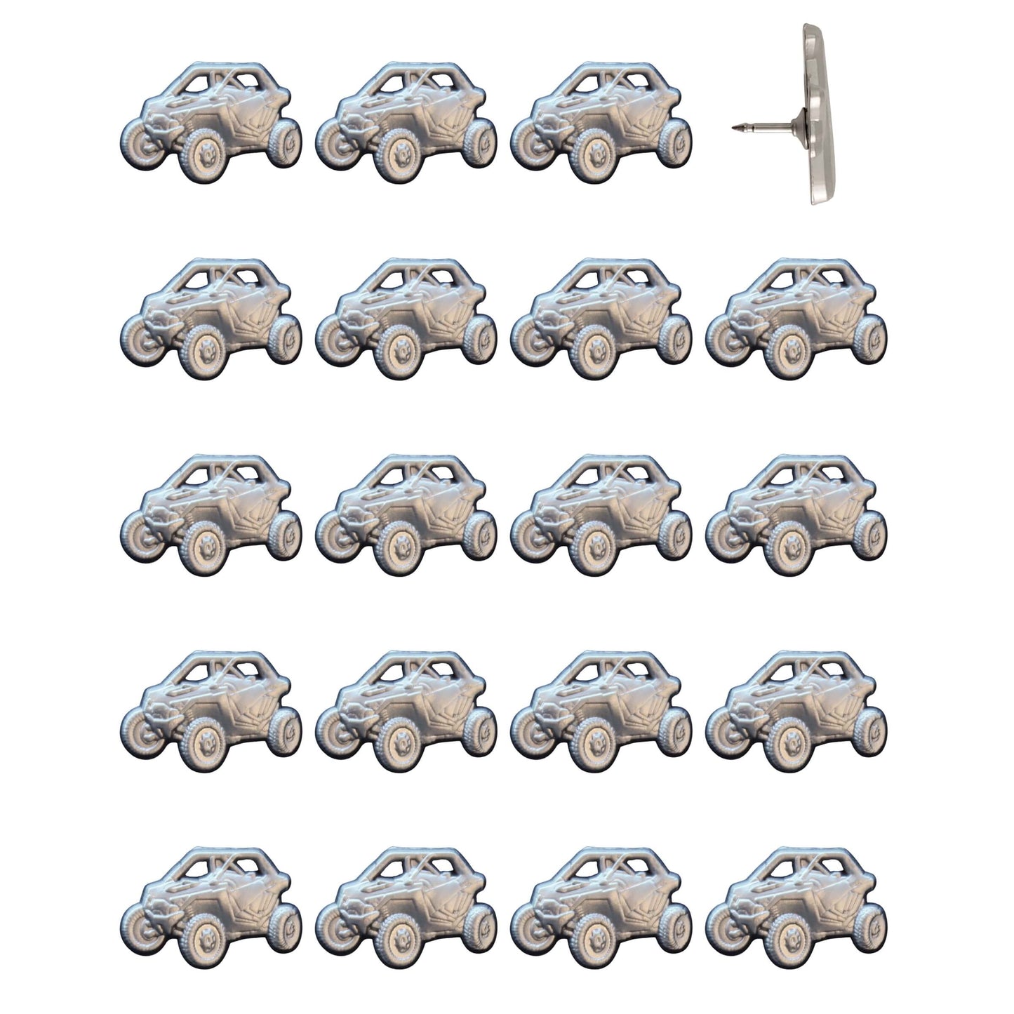 UTV Push Pins Silver Pack of 20