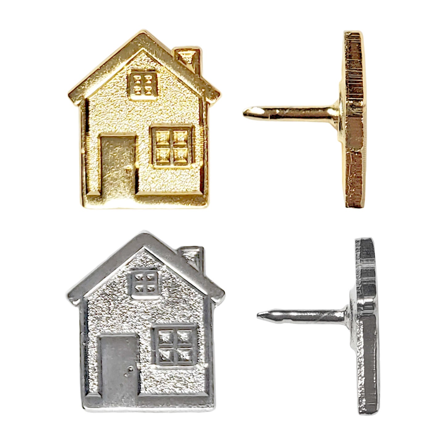 Big House Push Pins - Silver & Gold