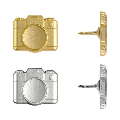 Gold & Silver Metal Camera Pins