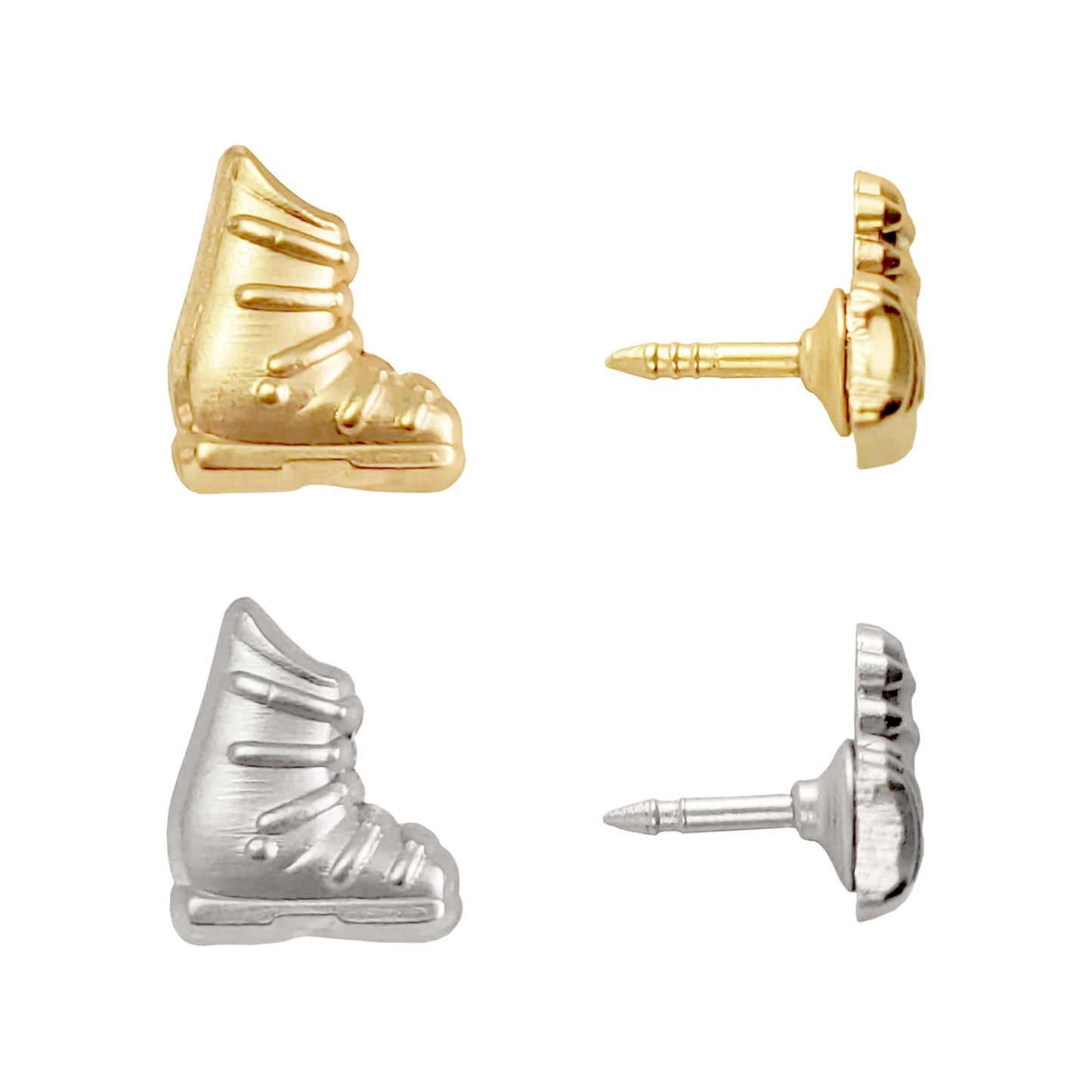 Silver & Gold Ski Boot Map Pins