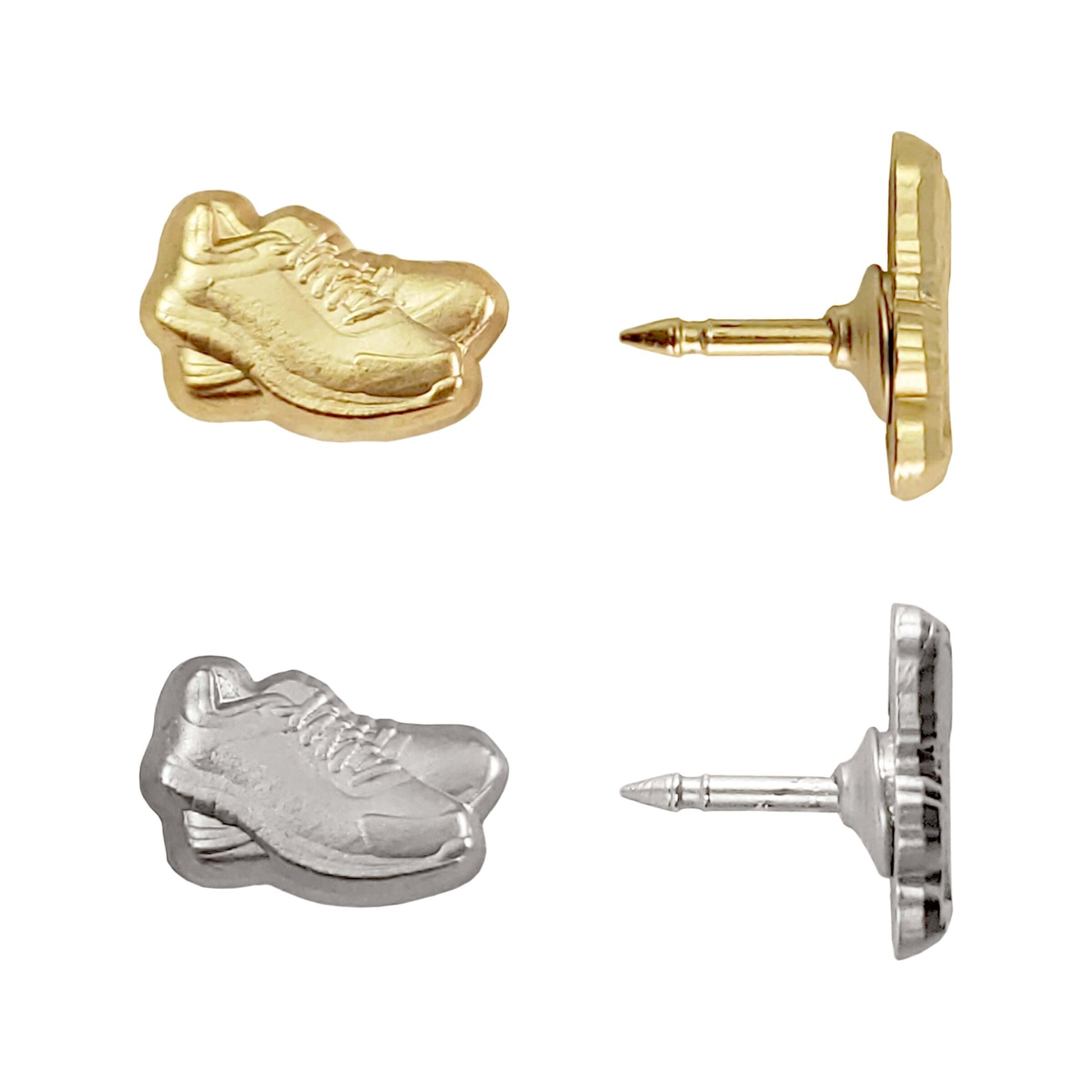 Silver & Gold Running Shoes Pins