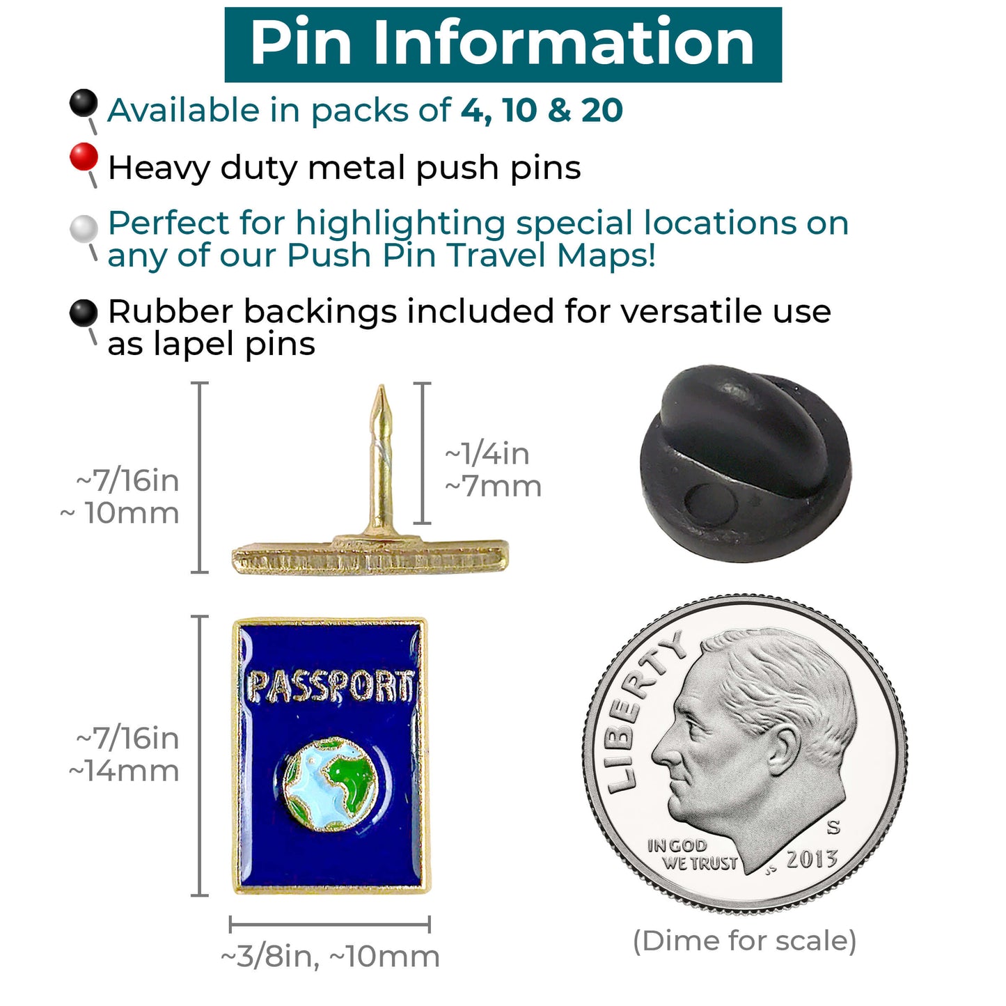 Passport Push Pins Info