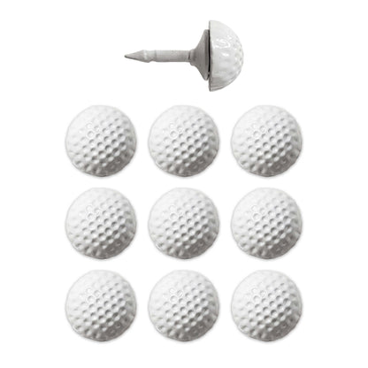 Set of 10 Golf Ball Push Pins