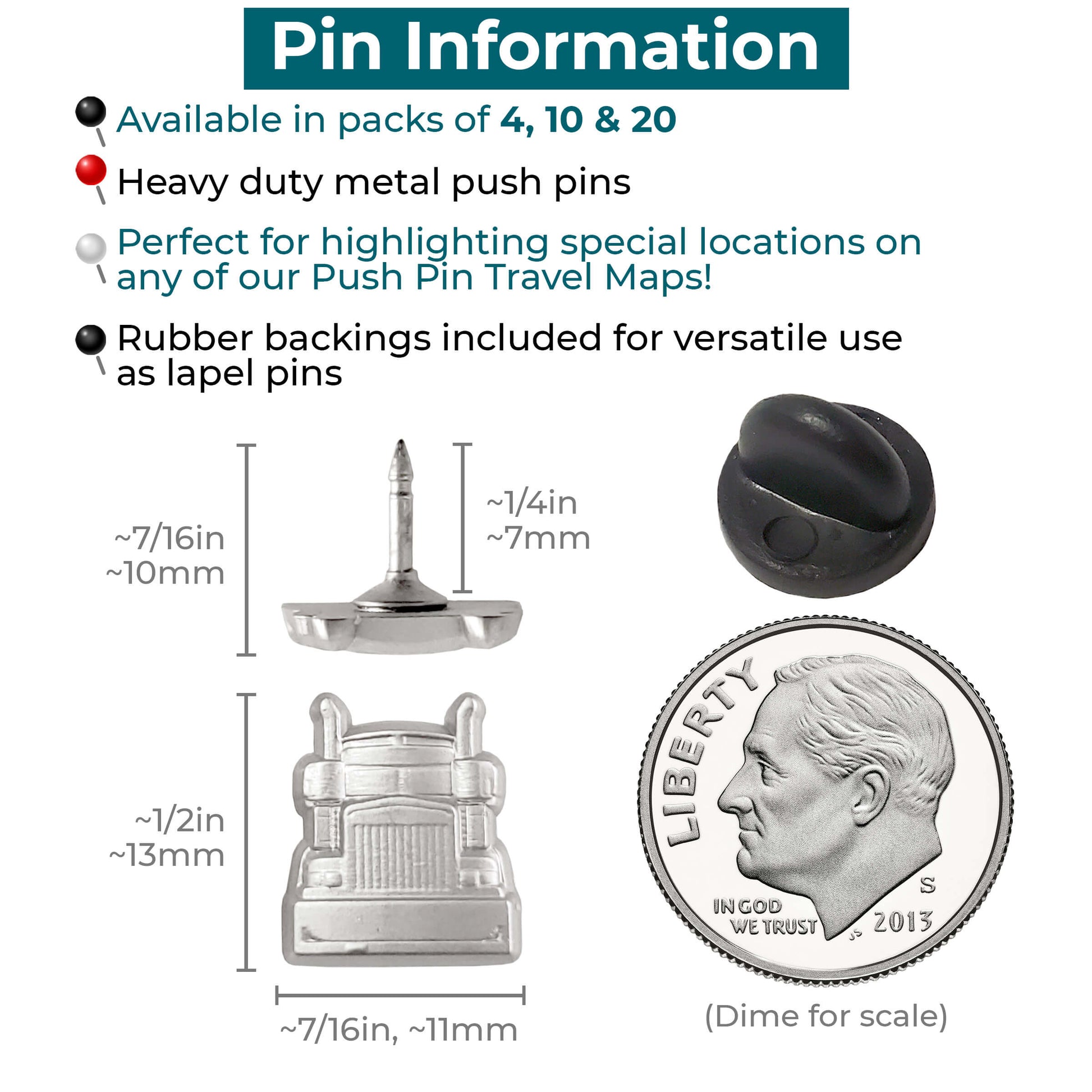 Semi-Truck Push Pins Info