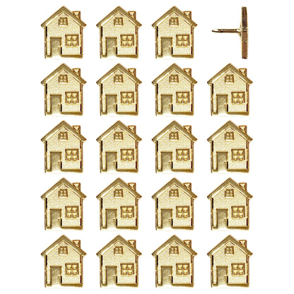 Big House Push Pins - Gold set of 20