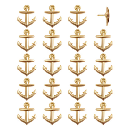 Gold Anchor Pins - set of 20