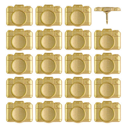 Gold Metal Camera Pins - set of 20