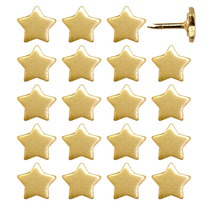 Gold Mini Star Map Pins - Set of 20