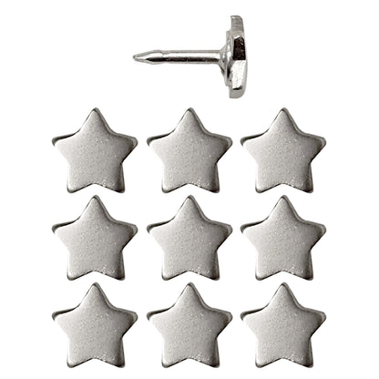 Silver Mini Star Map Pins - Set of 10