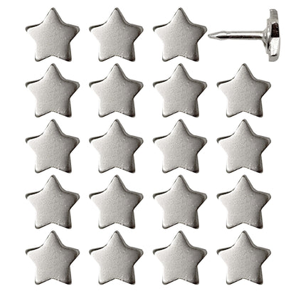 Silver Mini Star Map Pins - Set of 20