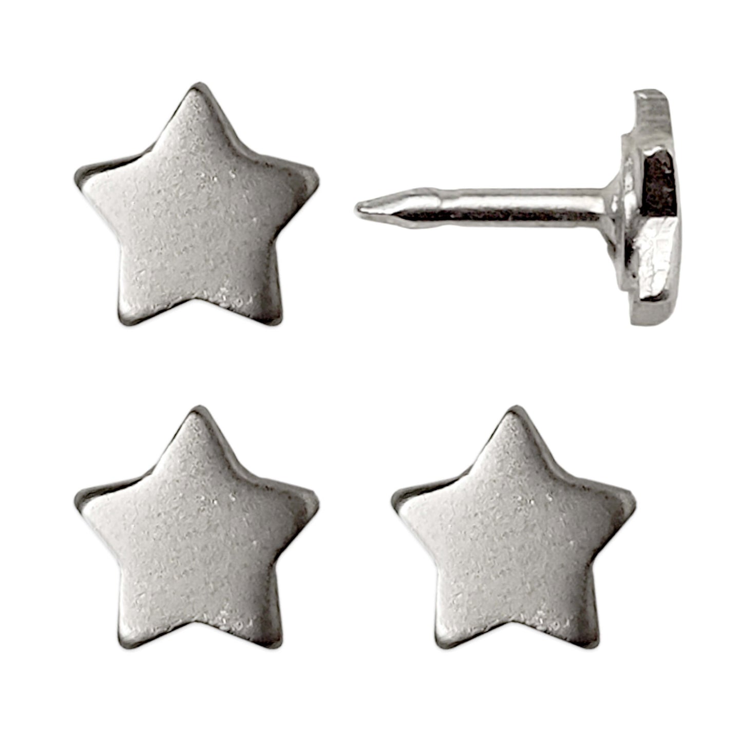 Silver Mini Star Map Pins - Set of 4