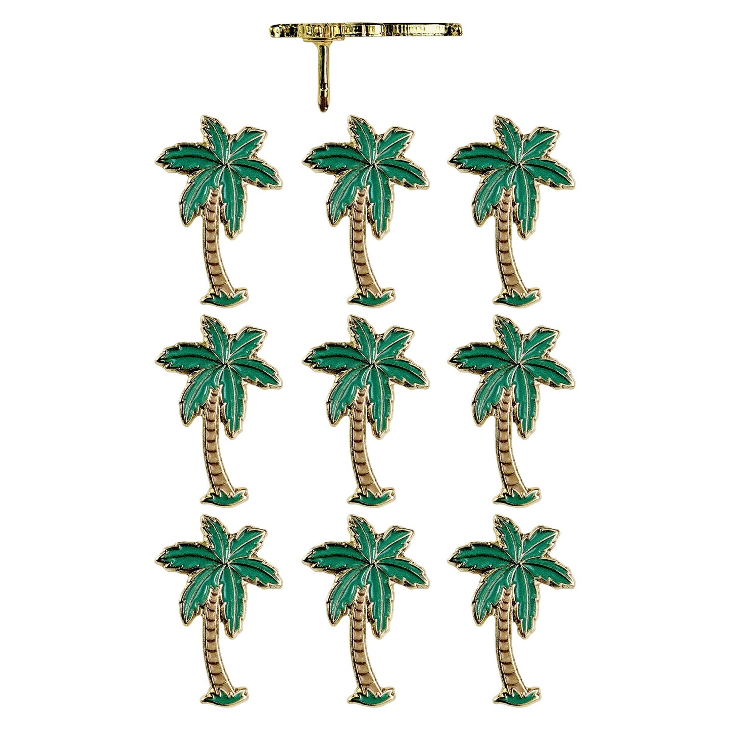 Palm Tree Map Pins - set of 10