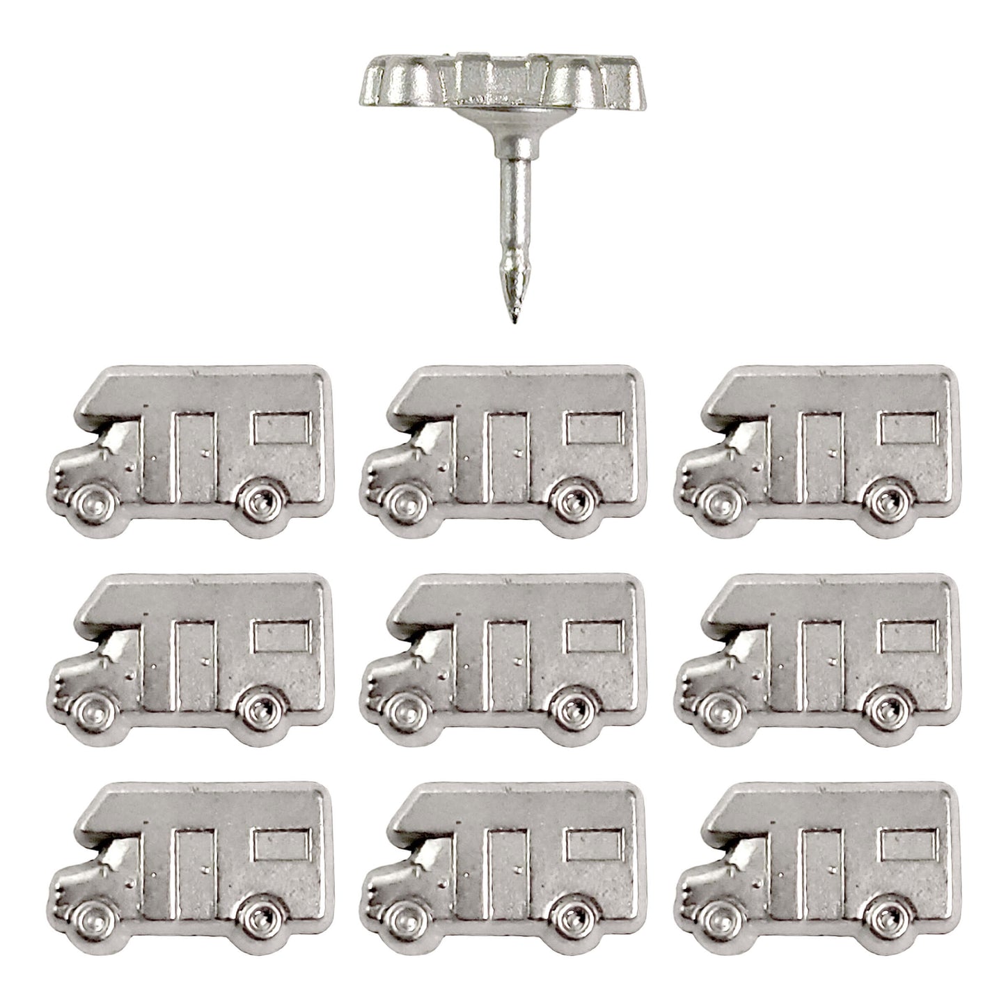 Silver RV Push Pins - Set of 10