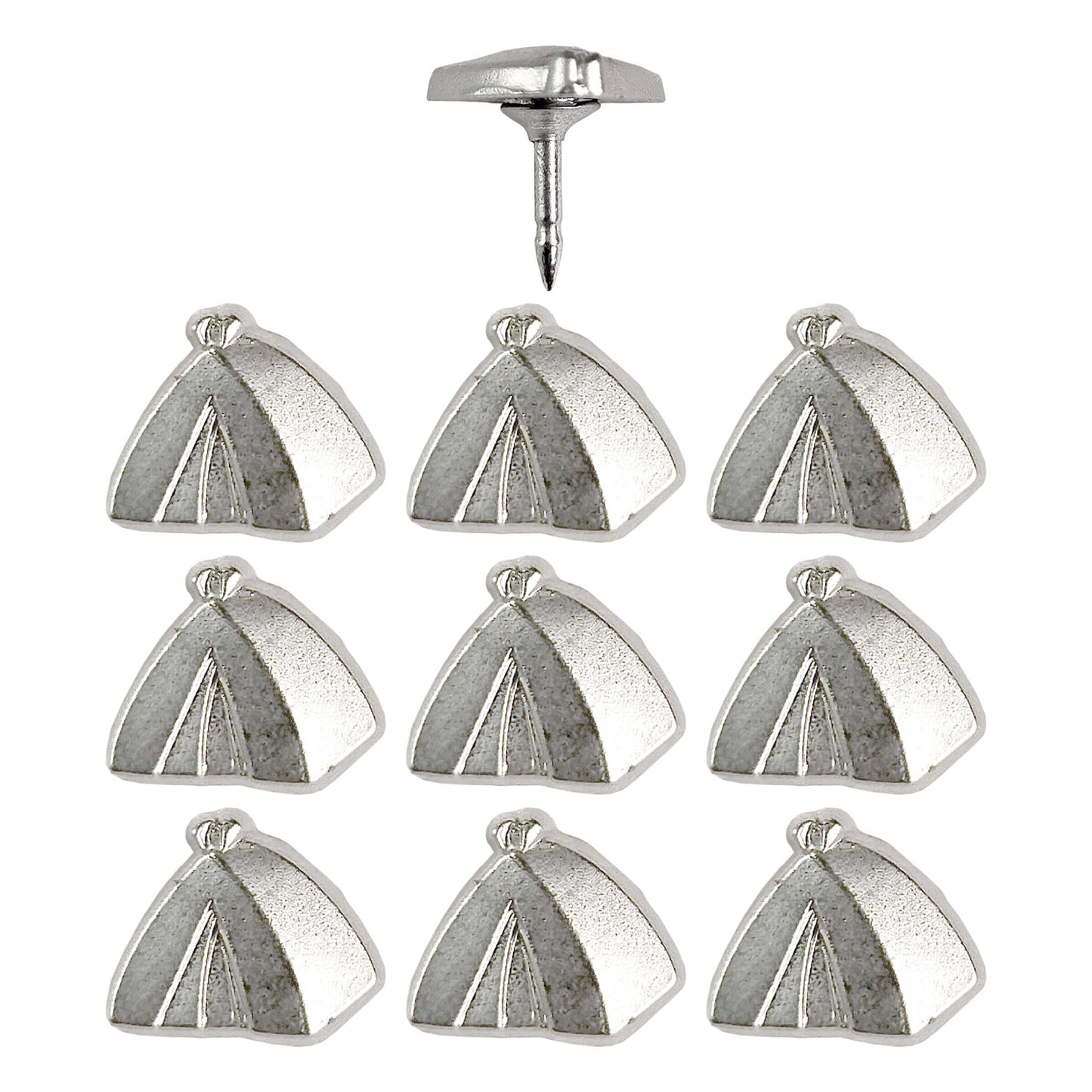 Silver Tent Push Pins - Set of 10