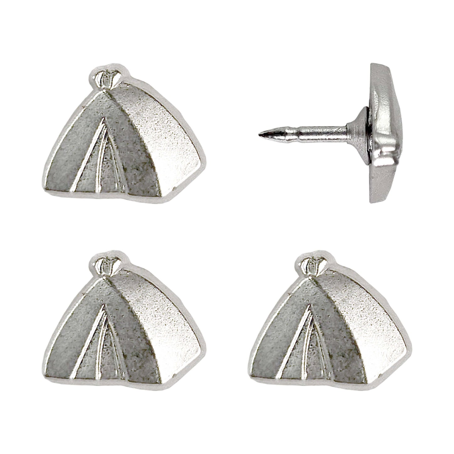 Silver Tent Push Pins - Set of 4