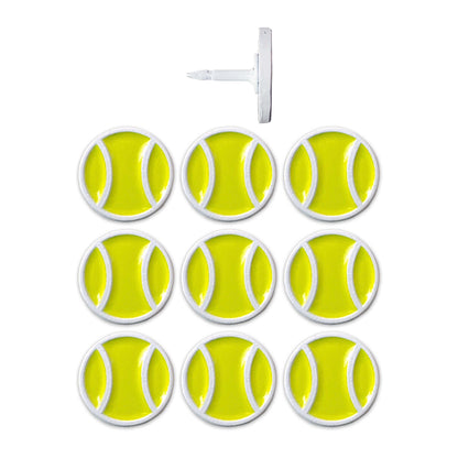 Tennis Ball Map Pins - Set of 10