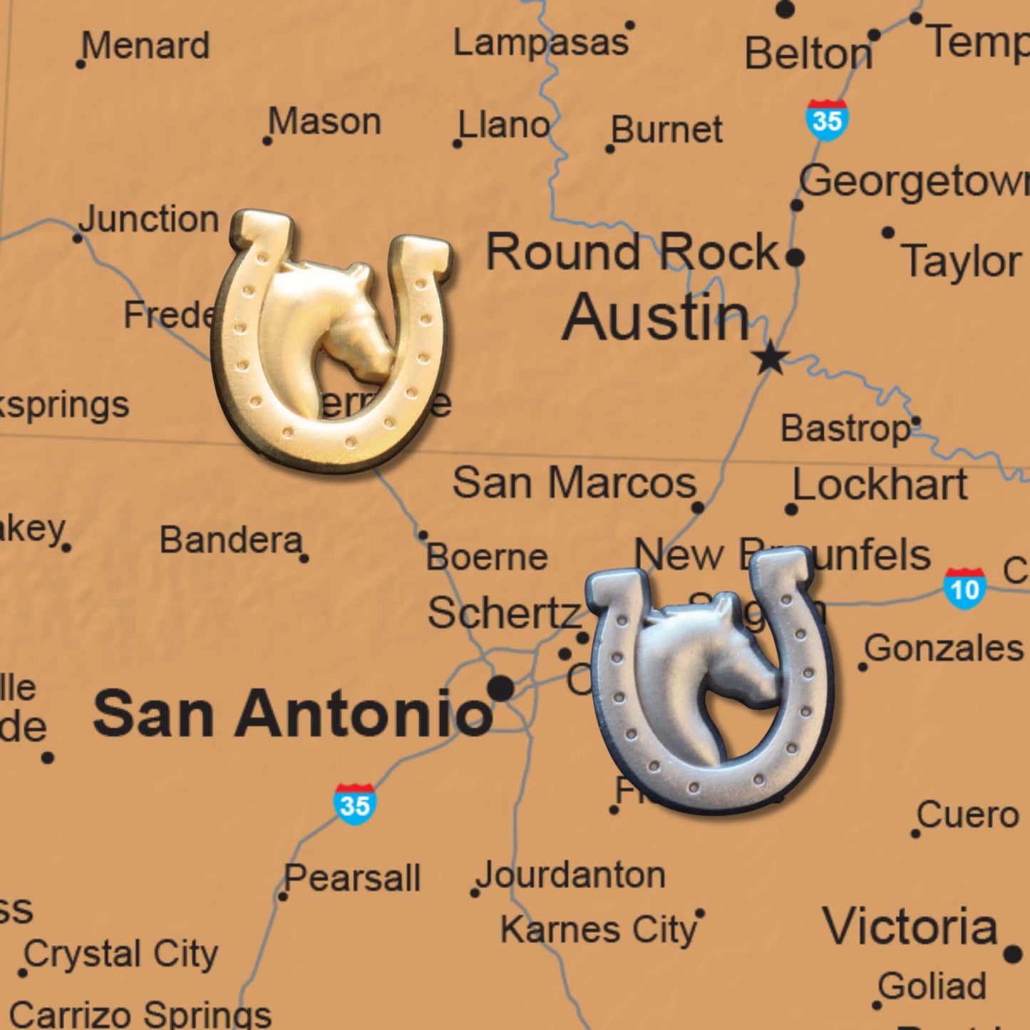 Horse and Horseshoe Pins Main Image