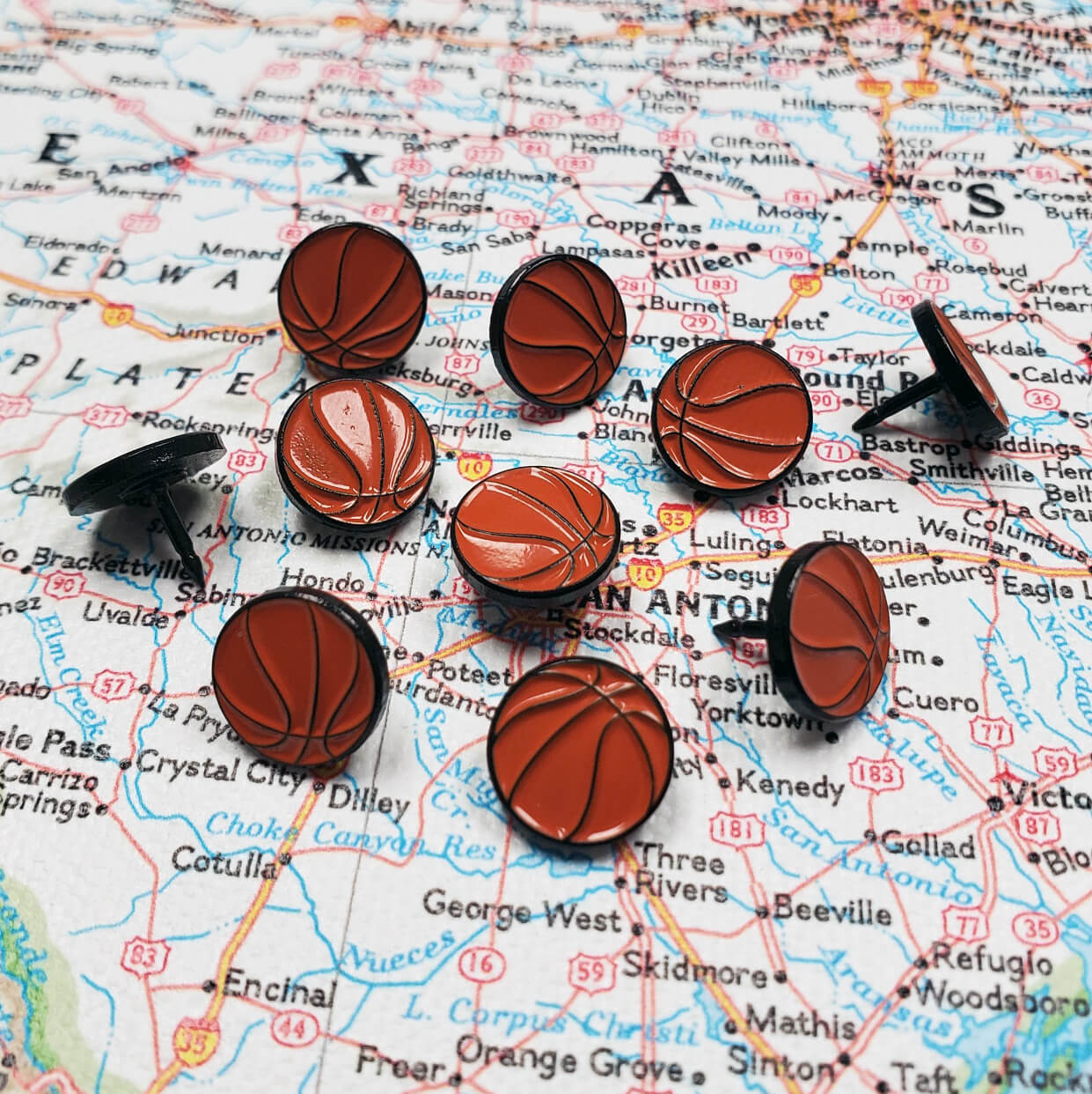 Basketball Novelty Pins - Sports Push Pins - Baseball Tacks