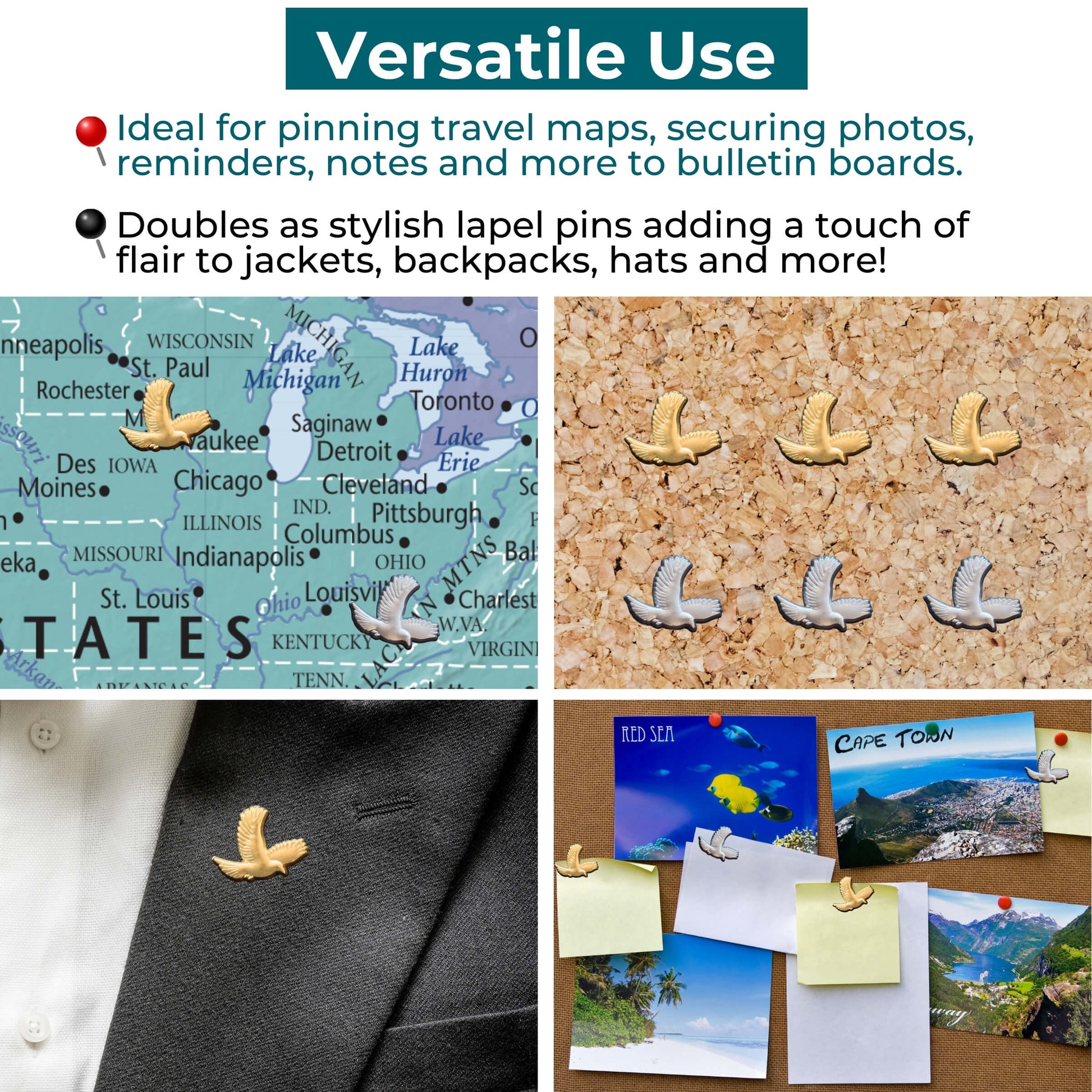 Bird Push Pins Uses