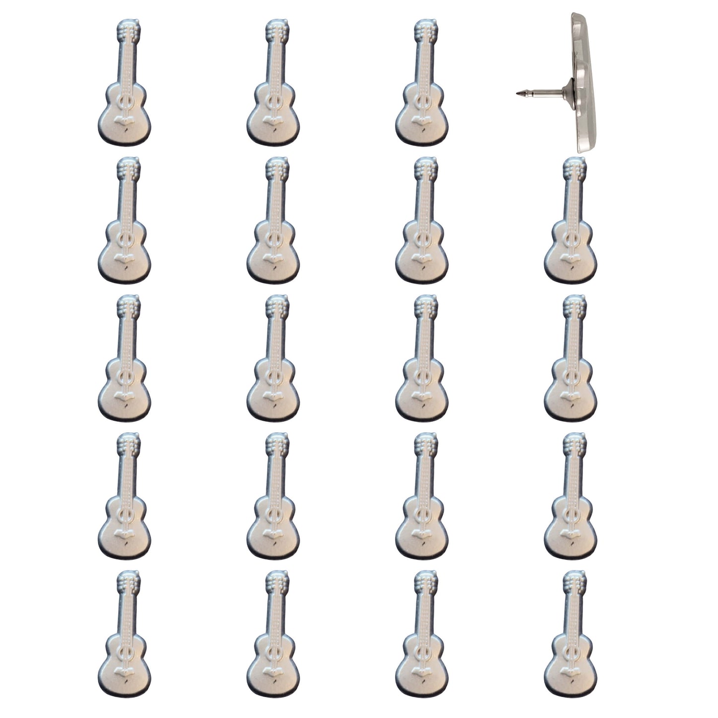 Guitar Push Pins Silver Pack of 20