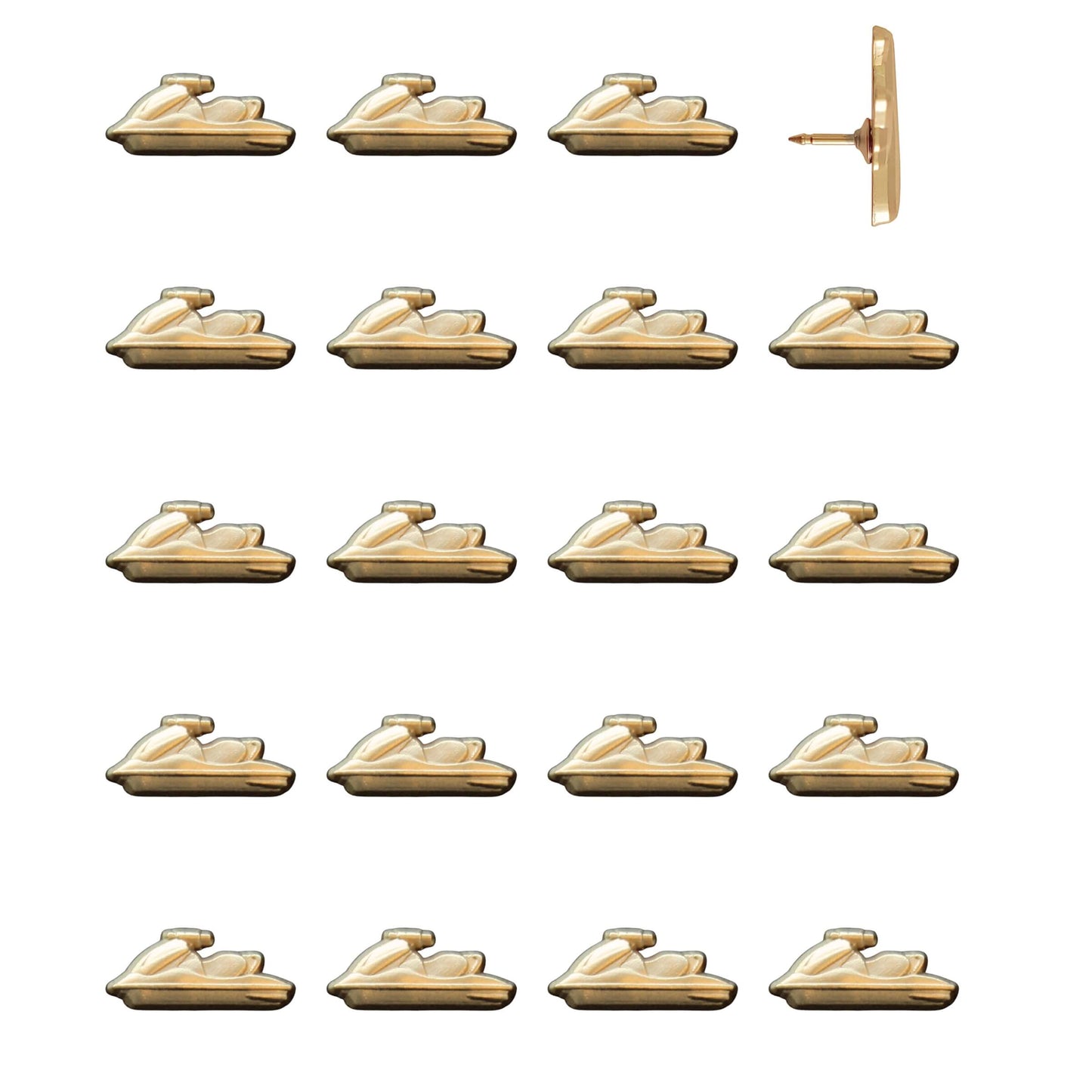Jet Ski Push Pin Gold pack of 20
