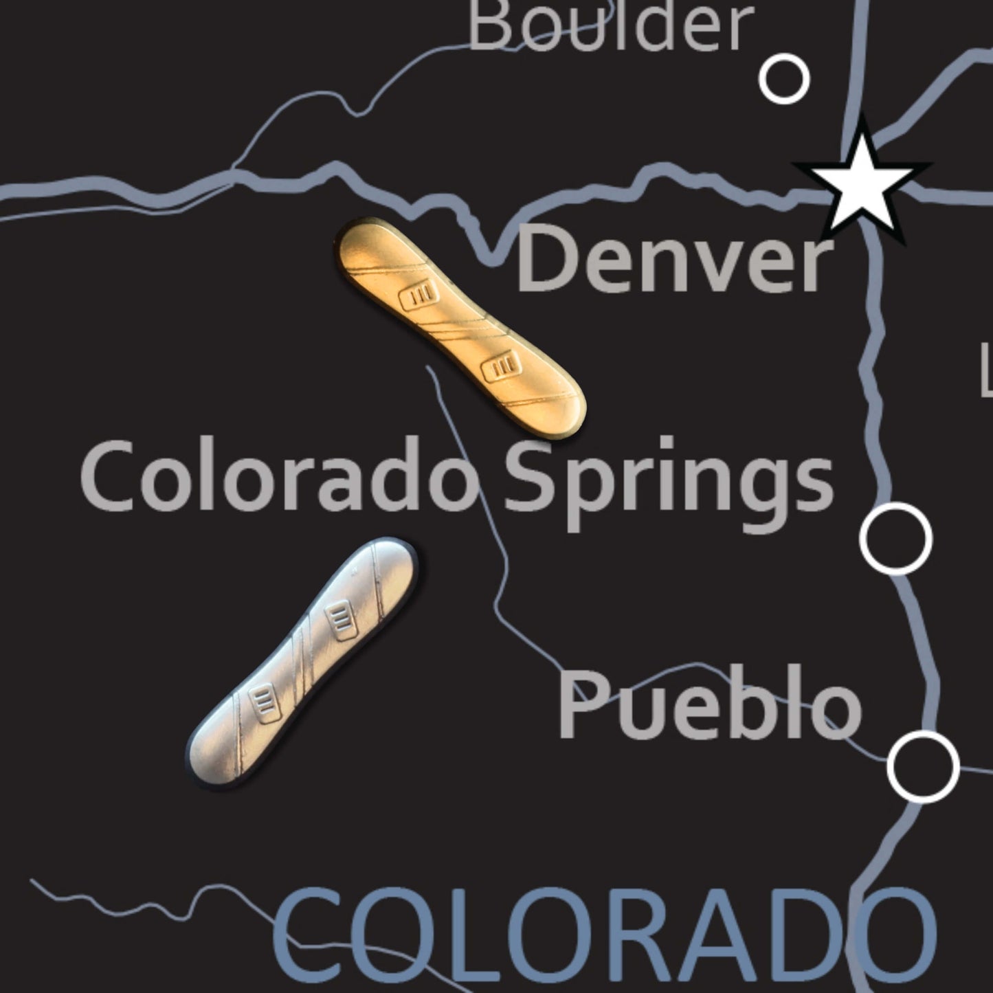 Snowboard Push Pins Main Image