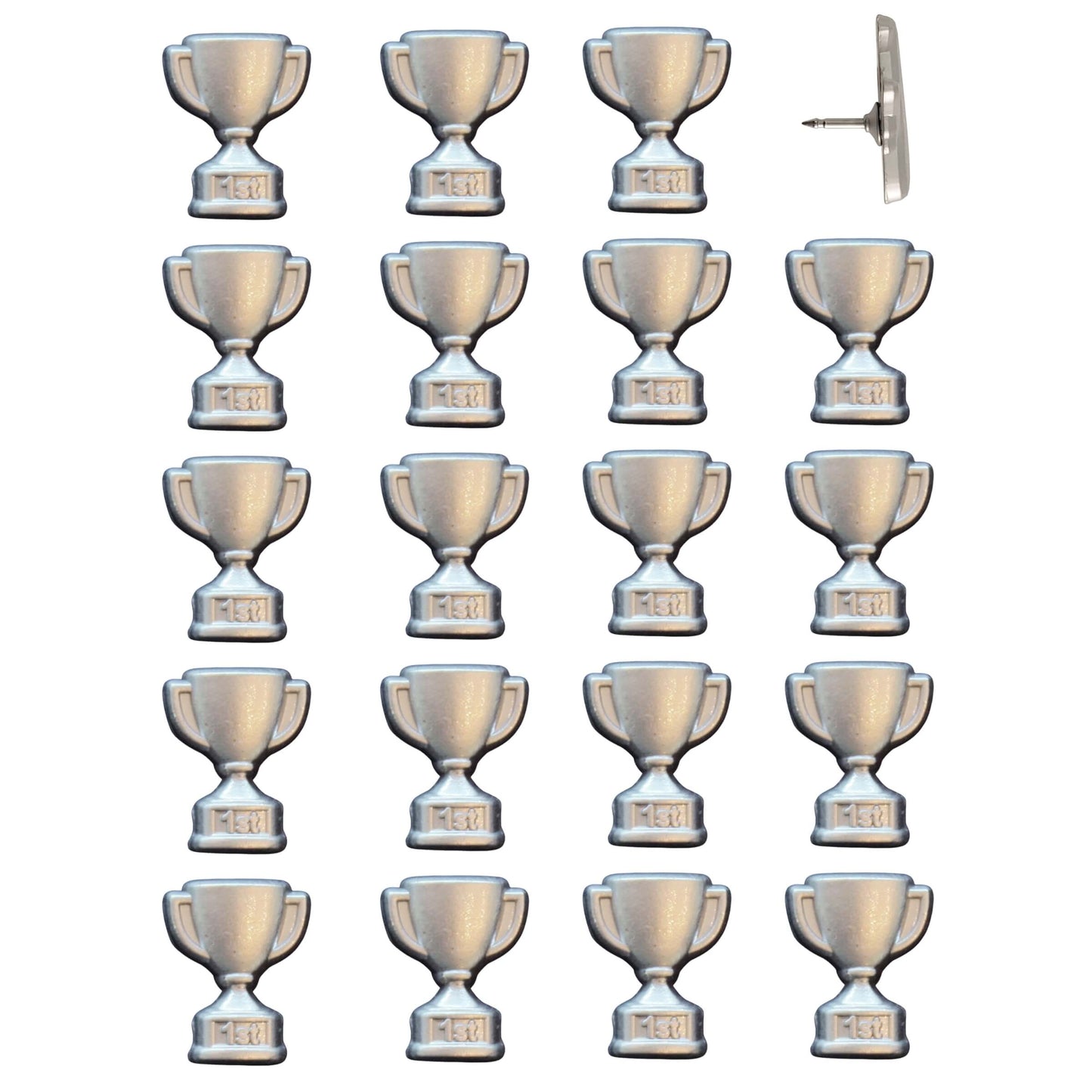 Trophy Push Pins Silver Pack of 20